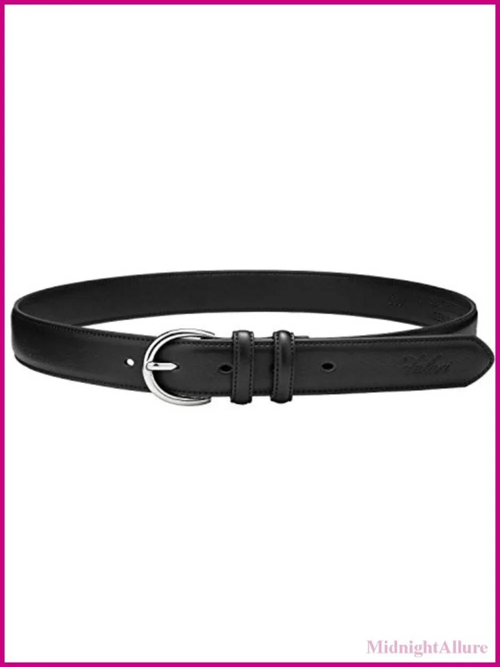 Women's Genuine Leather Belt Single Prong Buckle Dress Casual